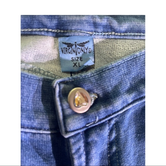 Stretchy Retro looking Jeans with Rhinestones size XL - Picture 7 of 7